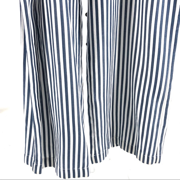 PAIGE Blue White Striped Emma Pant Suit Jump Suit - Picture 4 of 10